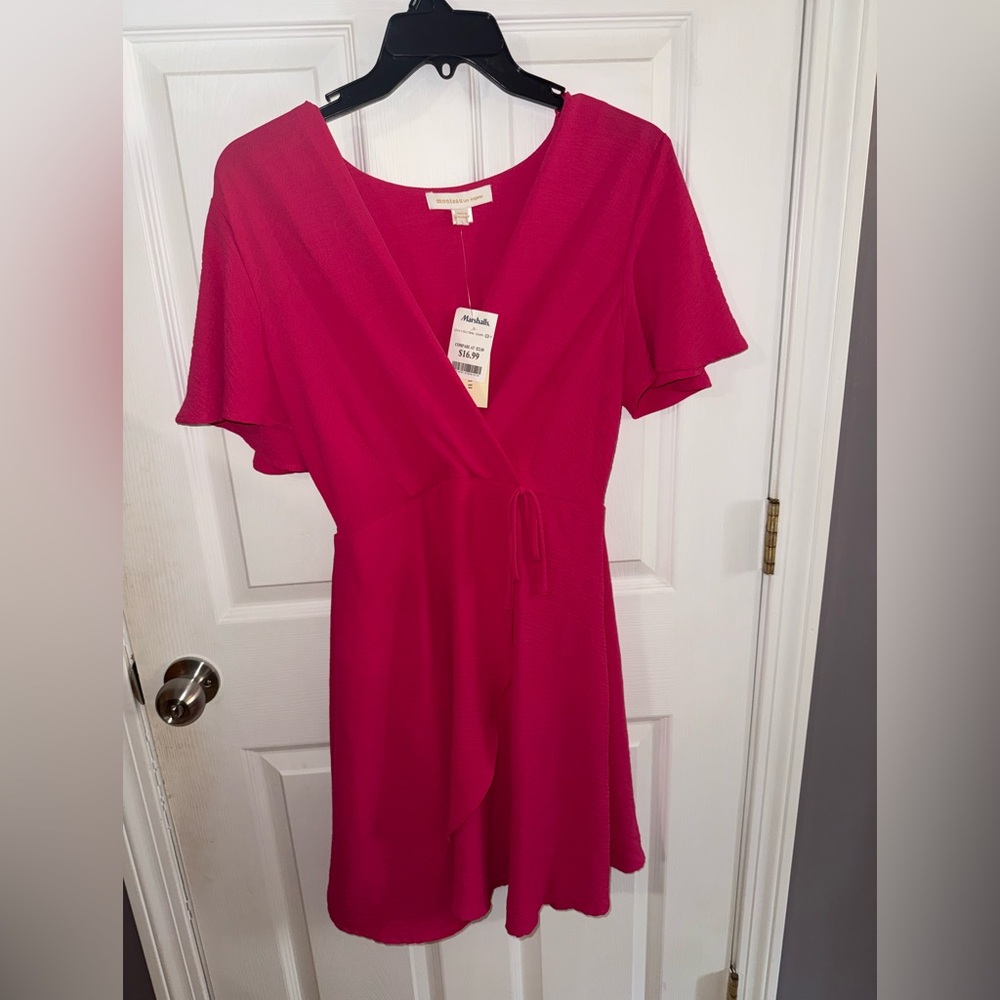 Monteau Fuchsia Mini Dress